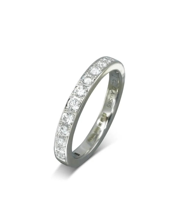 Pavé Diamond Hinged Half Eternity Ring Ring Pruden and Smith