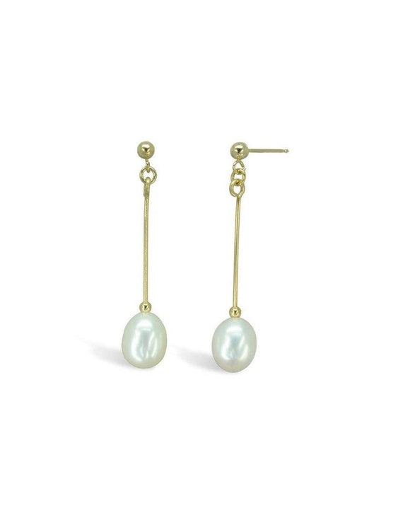 Pearl Bar Drop Earrings Earrings Pruden and Smith