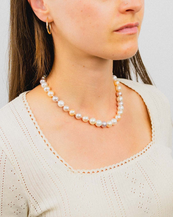 Pearl Necklace (Multi Colour) Necklace Pruden and Smith 8.5mm Round Akoya 16"