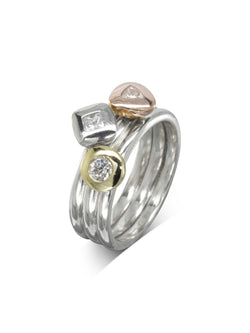 Pebble Stacking Rings Pruden and Smith