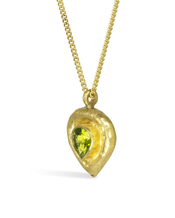 Hammered Roman Peridot Pendant Pendant Pruden and Smith