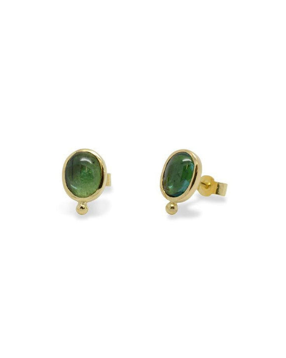 Roman Tourmaline Stud Earrings (Green) Earrings Pruden and Smith