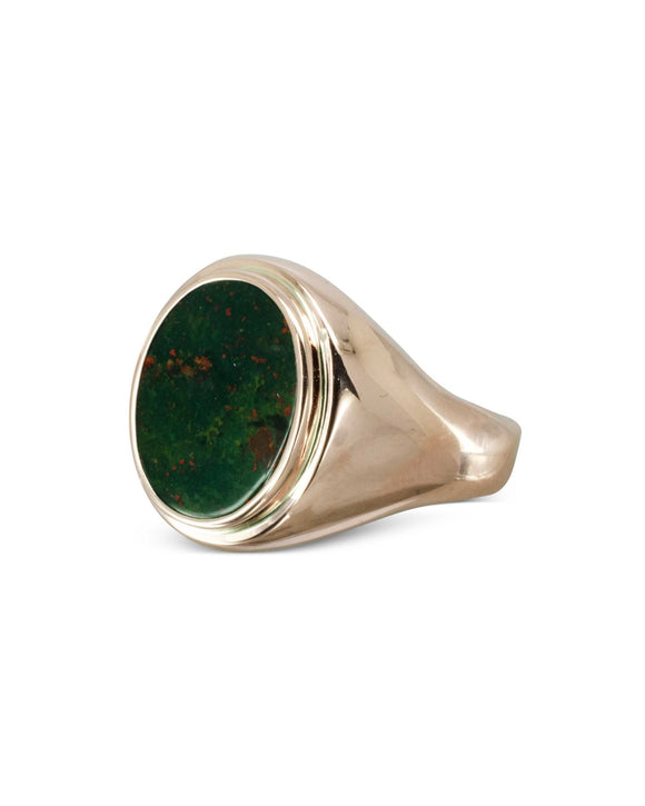 Rose Gold Bloodstone Signet Ring Ring Pruden and Smith