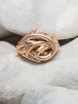 Rose gold spiky dress ring
