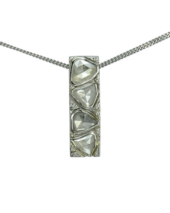 Rough Diamond Bar Pendant Pendant Pruden and Smith