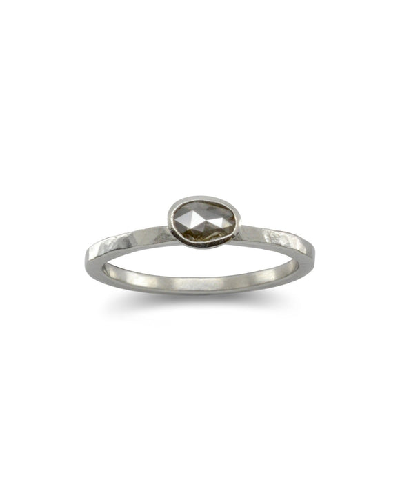 Rough Diamond Platinum Engagement and Wedding Ring Ring Pruden and Smith Dainty