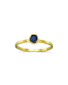 Rough Cut Lapis Lazuli Solid 18ct Gold Stacking Ring Ring Pruden and Smith   