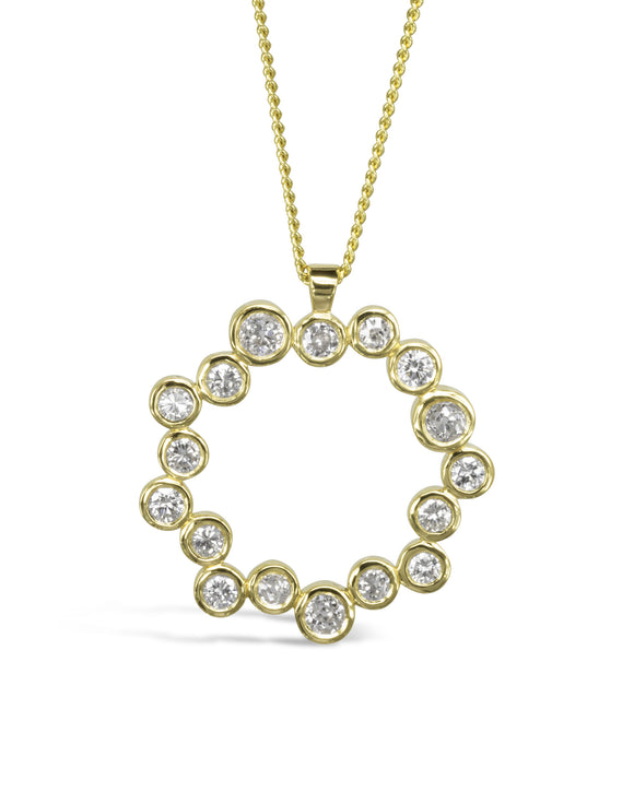 Unusual Water Bubbles Diamond Ring Pendant Pruden and Smith