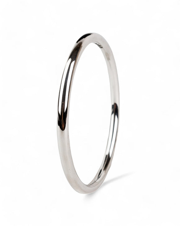 Round Solid Silver Bangle (5mm) Bangle Pruden and Smith Small (60mmID)