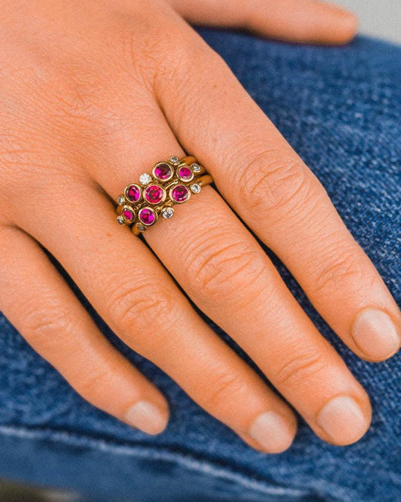 Ruby Stacking Ring Set Ring Pruden and Smith