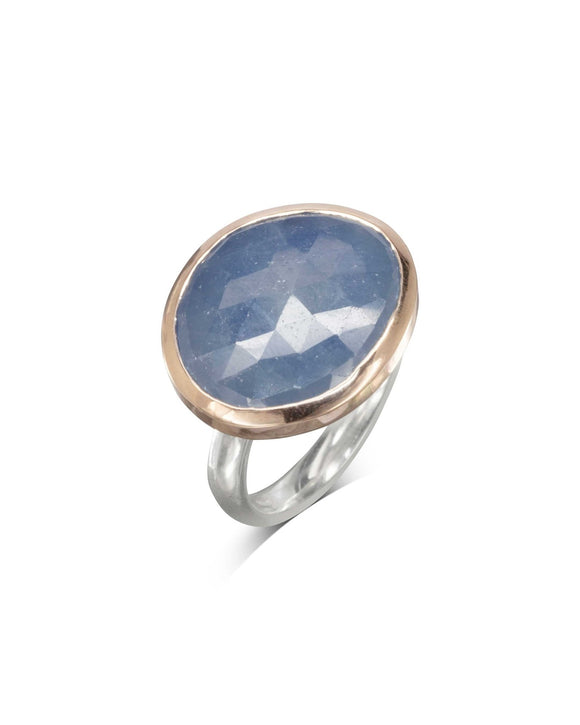 Sapphire Mirror Cut Dress Ring Ring Pruden and Smith