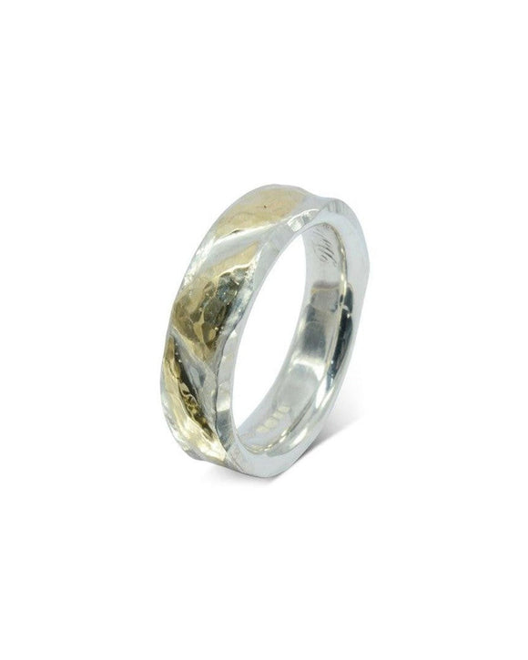 Side Hammered Two Colour Pieces Ring Ring Pruden and Smith