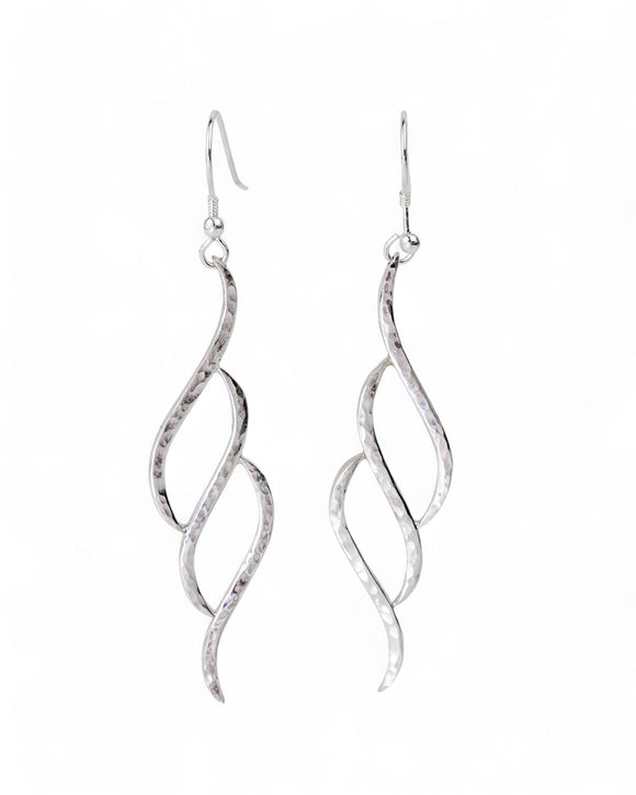 Silver Three Section Forged earrings Earrings Pruden and Smith