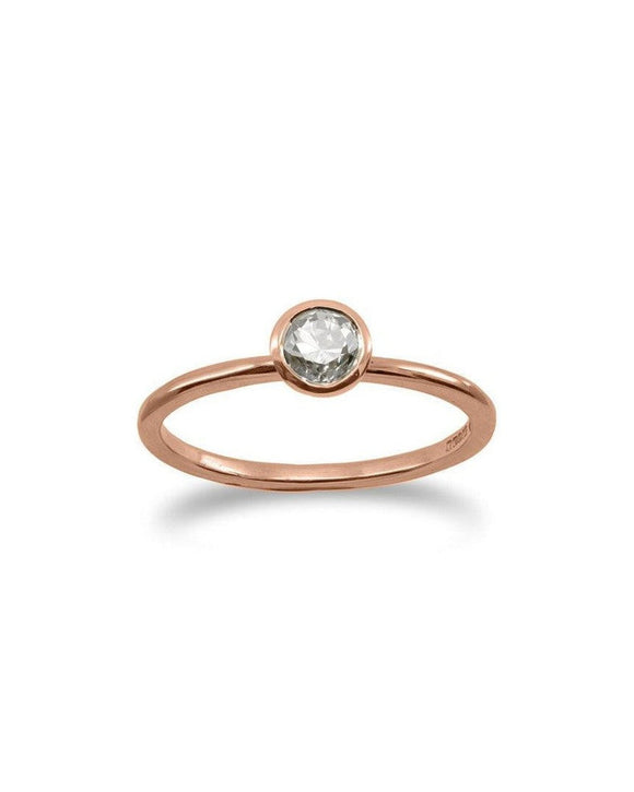 Simple Diamond Stacking Ring Ring Pruden and Smith 9ct Rose Gold