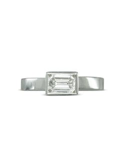Emerald Cut Diamond Platinum Engagement Ring Ring Pruden and Smith   