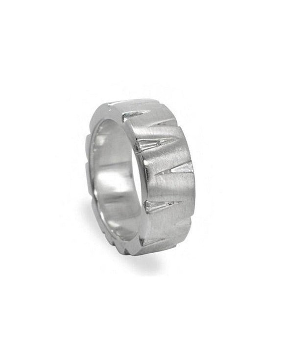 Slash Diamond Platinum Ring Ring Pruden and Smith