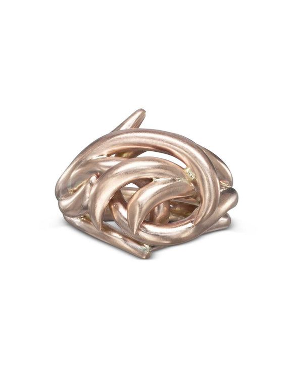 Spiky Rose Gold Dress Ring Ring Pruden and Smith