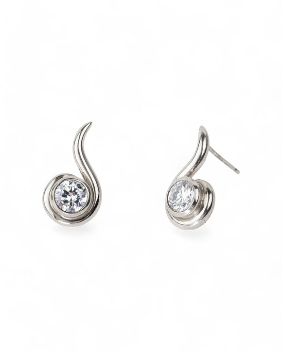 Spiky Spiral Diamond Drop Earrings (1ct) Earrings Pruden and Smith