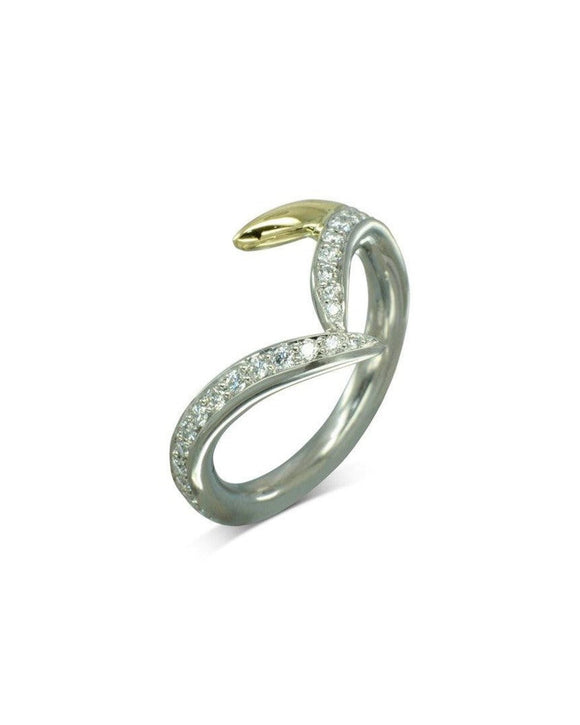 Spiky Two Tone Spiky Eternity Ring Ring Pruden and Smith