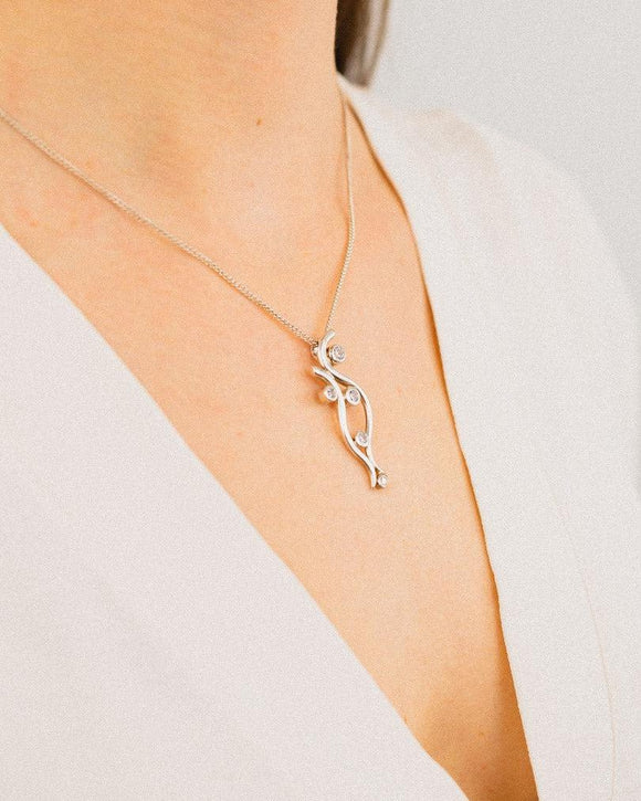 Spiky Water Bubbles Diamond 18ct Gold Pendant Pendant Pruden and Smith