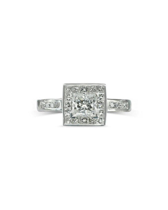 Square Cluster Diamond Platinum Ring Ring Pruden and Smith