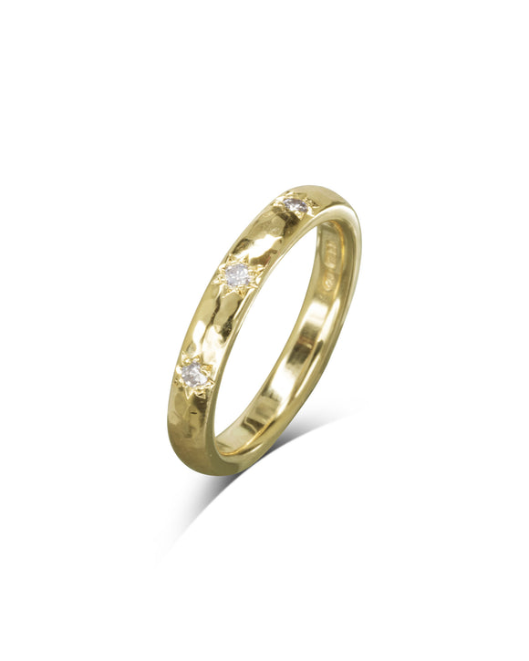 Gold Star Set Diamond Eternity Ring Pruden and Smith