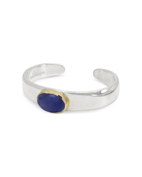 Tanzanite Cabochon Solid Gold Set Bangle Bangle Pruden and Smith
