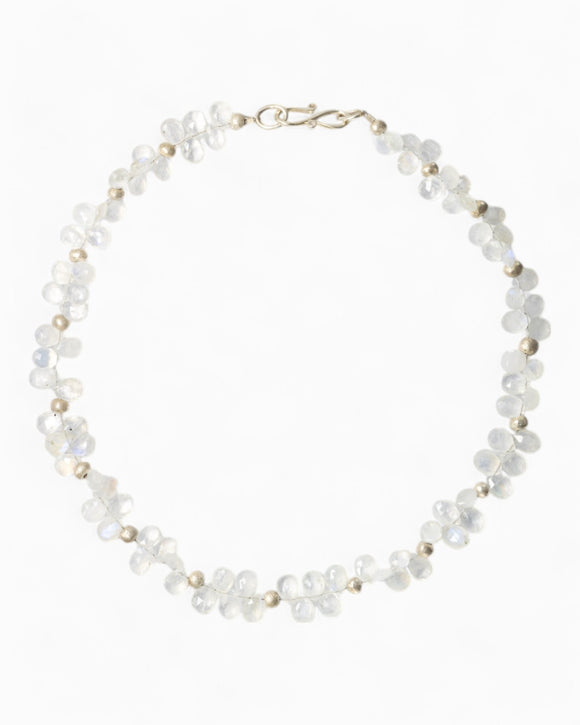 Teardrop Gemstone Necklace Necklace Pruden and Smith Moonstone (White rainbow)