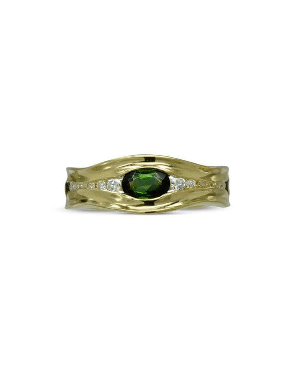 Trap Diamond and Tourmaline Dress Ring Ring Pruden and Smith