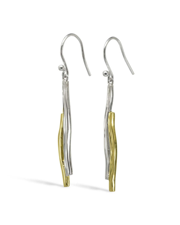 Trap Gold and Silver Drop Earrings Earrings Pruden and Smith