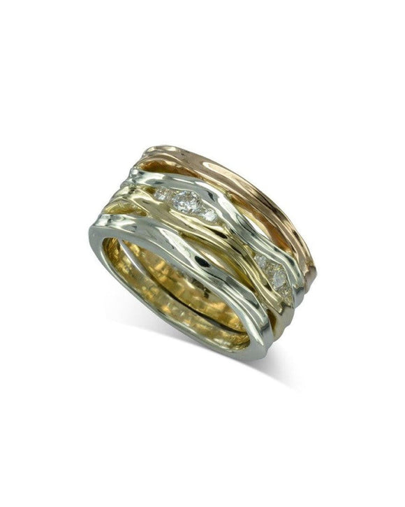 Trap Three Colour Gold Diamond Eternity Ring Ring Pruden and Smith