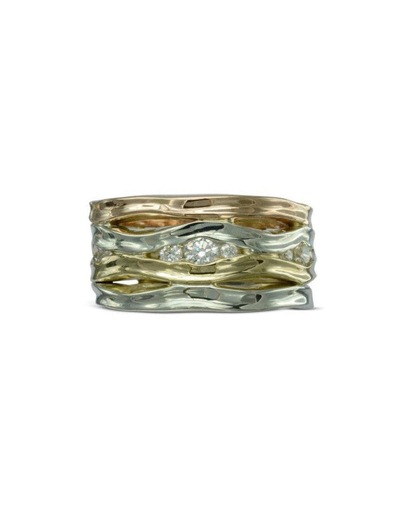 Trap Three Colour Gold Diamond Eternity Ring Ring Pruden and Smith