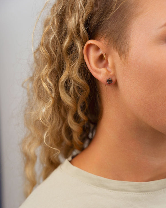 Trap Two Colour Stud Earrings Earrings Pruden and Smith