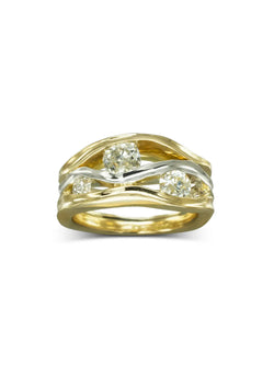 Trap Two Colour Three Diamond Ring Ring Pruden and Smith   
