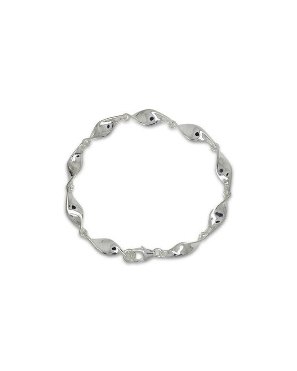 Twist Polished Silver Bracelet Bracelet Pruden and Smith 10mm