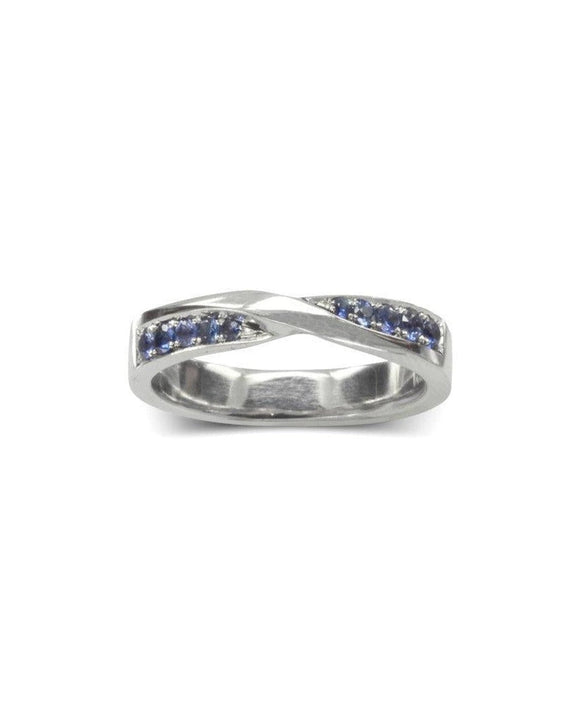 Twist Sapphire Eternity Ring Ring Pruden and Smith