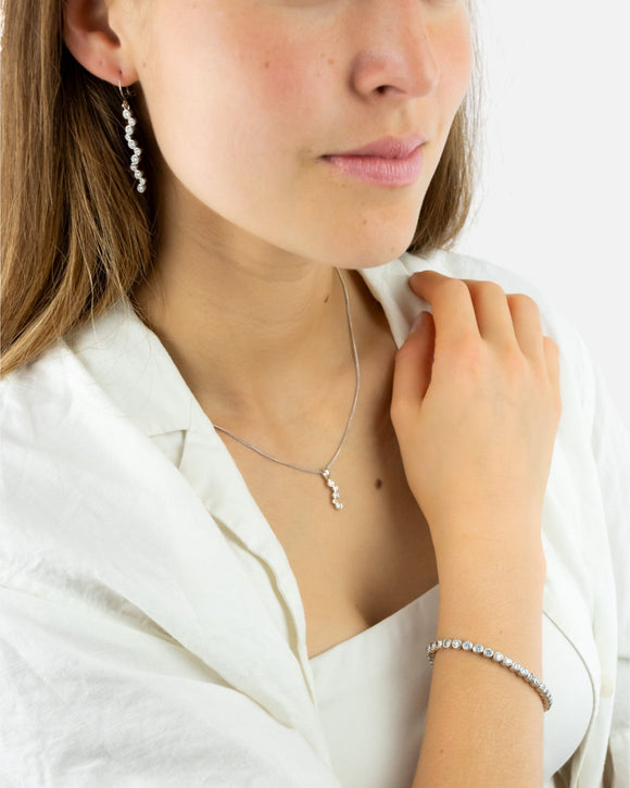 Water Bubbles 9ct Yellow Gold Diamond Pendant Pendant Pruden and Smith