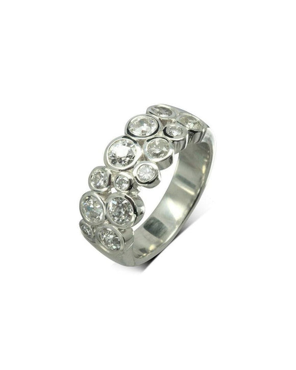 Water Bubbles Diamond Platinum Eternity Ring Ring Pruden and Smith