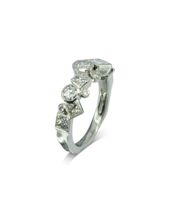 Water Bubbles Rocky Diamond Ring (Large) Ring Pruden and Smith Platinum