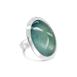 Silver and Aquamarine Ring Ring Pruden and Smith   