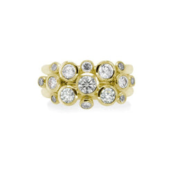 Classic Diamond Stacking Rings Ring Pruden and Smith 18ct Yellow Gold  