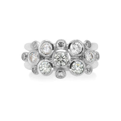 Classic Diamond Stacking Rings Ring Pruden and Smith Platinum  