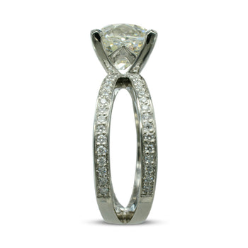 Bespoke Cushion Crossover 2ct Diamond Ring Ring Pruden and Smith   