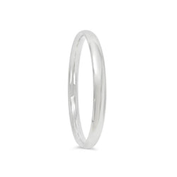 Oval Solid Silver Bangle (8mm) Bangle Pruden and Smith Small (60mmID) Polished 