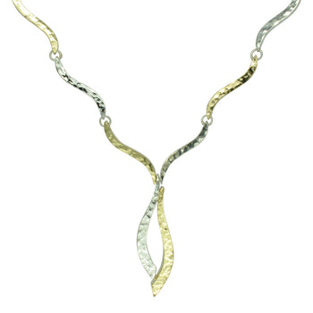 Forged Two Colour Gold Necklace Necklace Pruden and Smith   