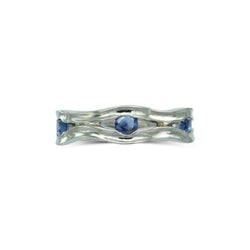 Side Hammered Birthstone Eternity Ring Ring Pruden and Smith   