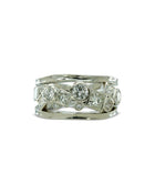 Water Bubbles Side Hammered Random Diamond Eternity Ring Ring Pruden and Smith   