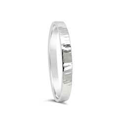 Hammered Rectangular Solid Silver Bangle (8mm) Bangle Pruden and Smith Small (60mmID)  