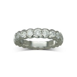 Scalloped Diamond Eternity Ring (2ct) Ring Pruden and Smith Platinum  