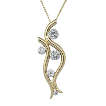 Spiky Water Bubbles Diamond 18ct Gold Pendant Pendant Pruden and Smith   